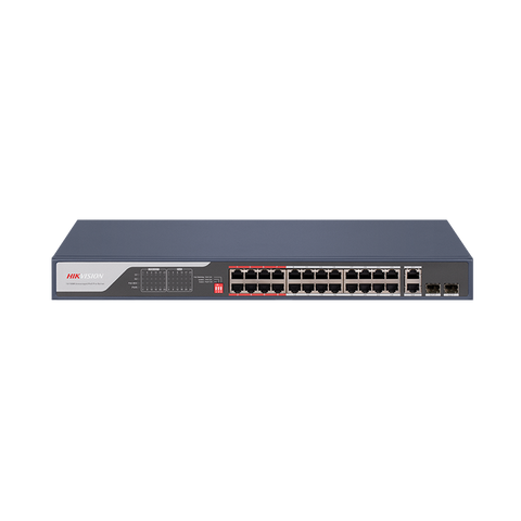 Switch PoE Hikvision DS-3E0326P-E(C): 24 x 10/100Mbps PoE port