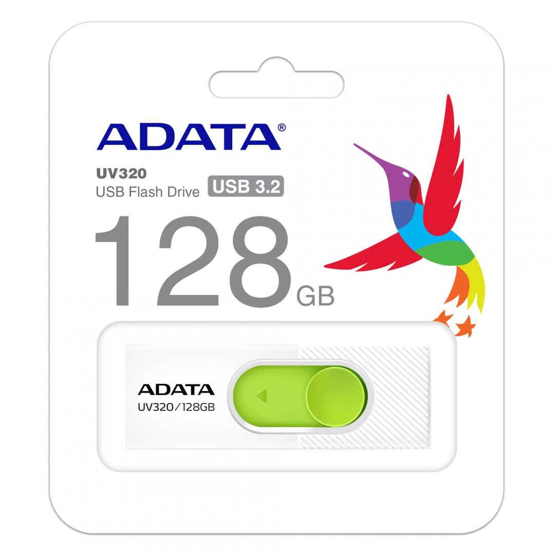 Memorie USB Flash Drive Adata UV320 128GB, USB-A 3.1 (AUV320-128G-RWHGN)