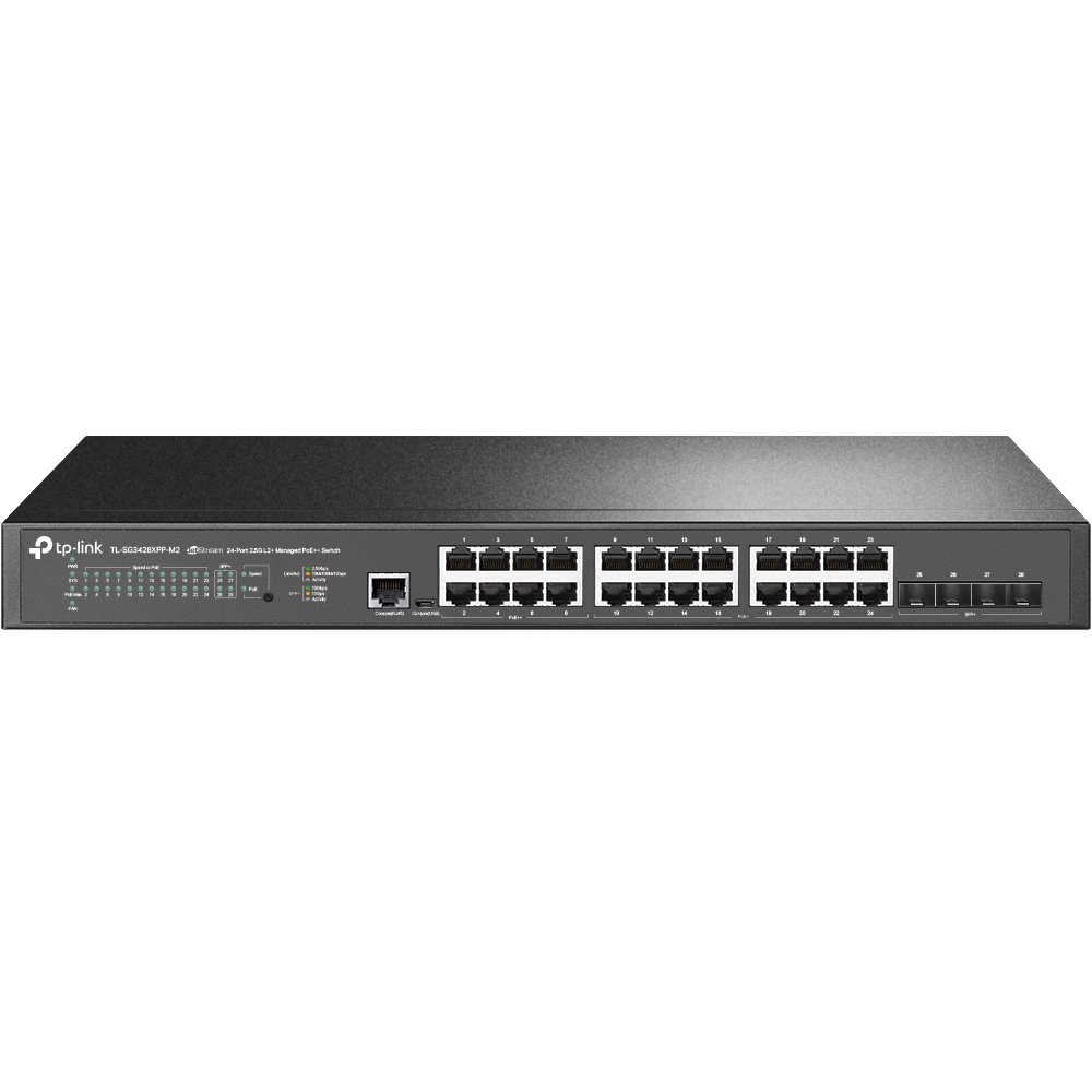 Switch TP-Link 24P-2.5GBE 4P10GE L2 mng POE switch