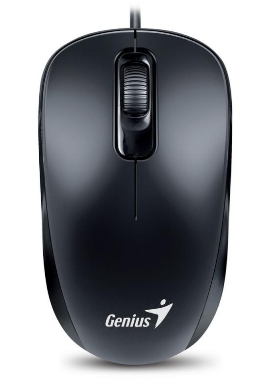 Mouse Genius cu fir, optic, DX110, 1200dpi, negru, plug and play, USB