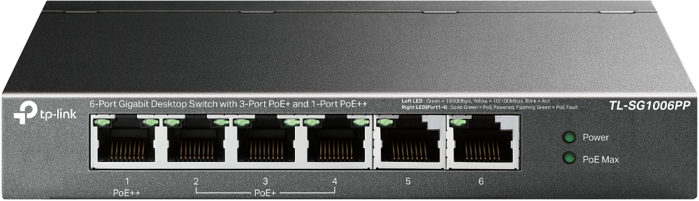 Switch TP-Link 6P-GB POE-3P unmngd desk