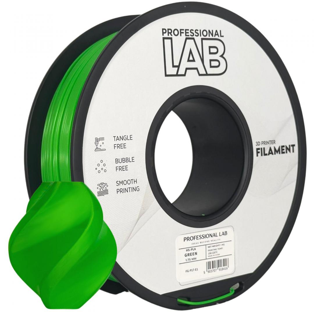 Filament 3D Proffesional Lab, Diamentru 1.75mm Professional lab (HS-PLA GREEN | PROF. LAB)