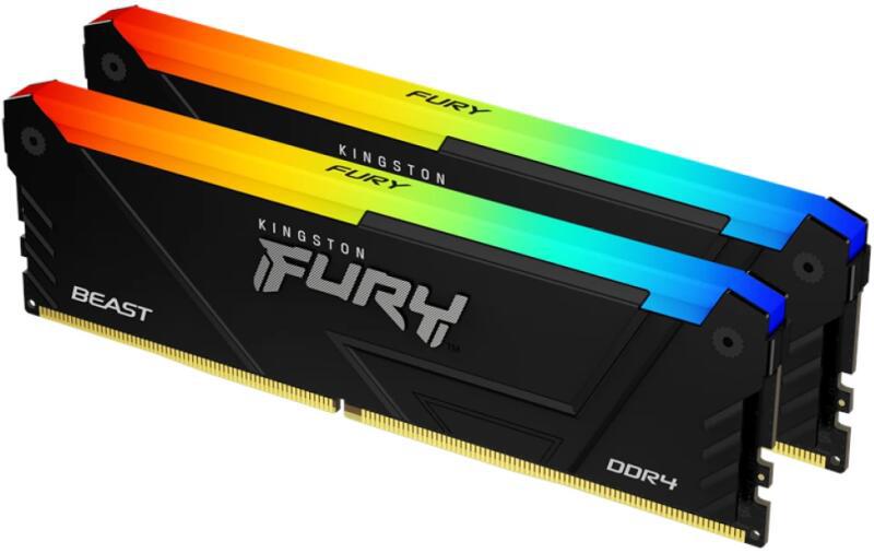 Memorie Kingston FURY Beast RGB 32GB DDR4 3600MHz CL18 Dual Channel Kit