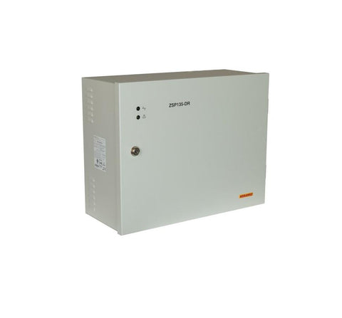 Sursă Merawex de alimentare pentru sisteme de detectie incendiu 24V/2A in cutie metalica, loc pentru 2