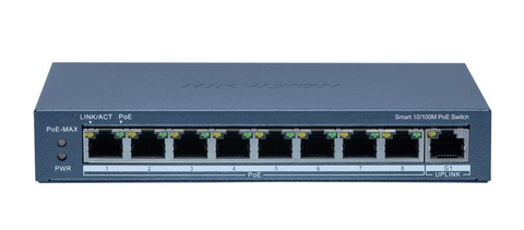 Switch 8 porturi POE Hikvision DS-3E1309P-EI(B), Smart Managed