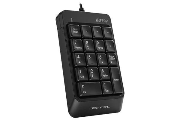 Tastatură numerica A4Tech Fstyler, 18 taste, cu fir retractabil 70 cm