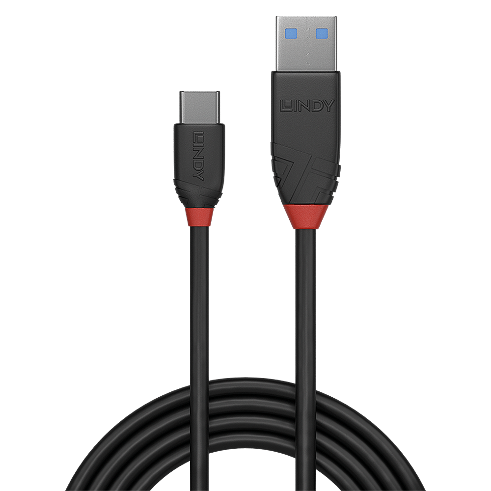 Cablu Lindy 1.5m USB 3.2 Type-A to Type-C (tata - tata), Black Line
