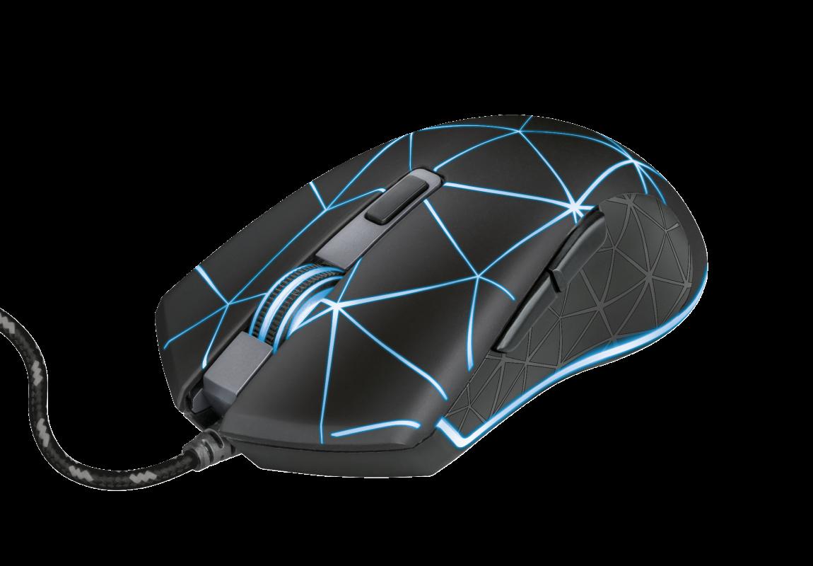 Mouse cu fir Trust GXT 133 Locx Illuminated Gaming Mouse Specifications General Height of main