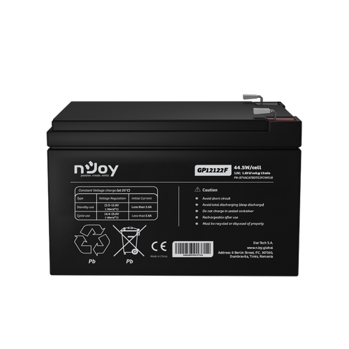 Acumulator NJOY GP12122F 12V, 44W/cell, Copper