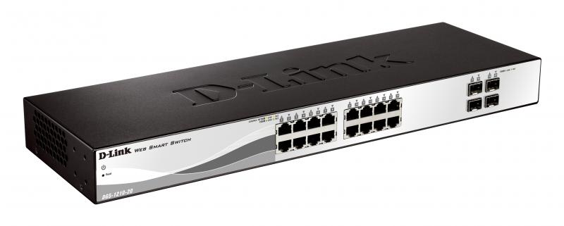 Switch D-Link DGS-1210-20, 16 porturi Gigabit, 4 porturi SFP