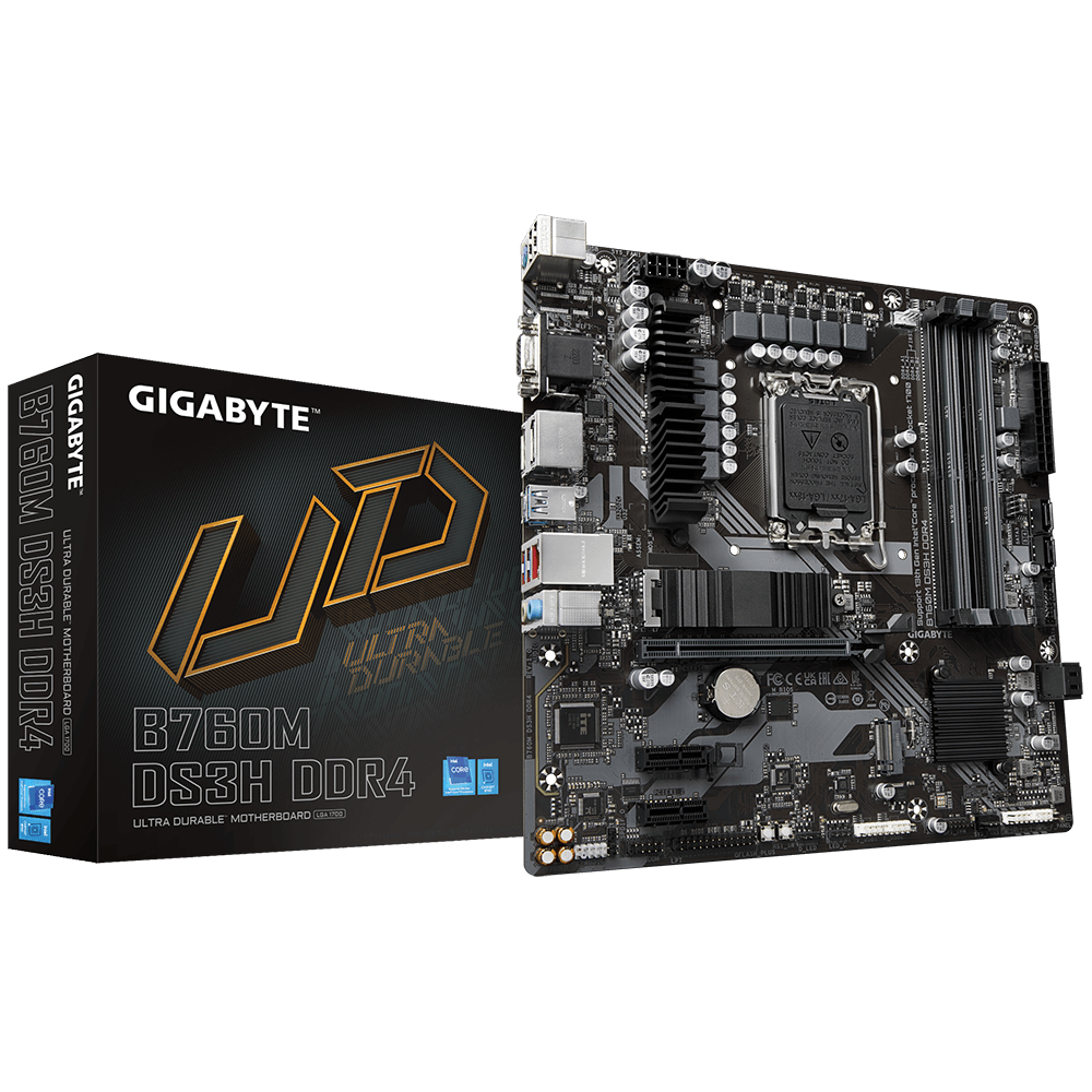 Placă de baza Gigabyte B760M DS3H DDR4 LGA1700, 4x sloturi ram