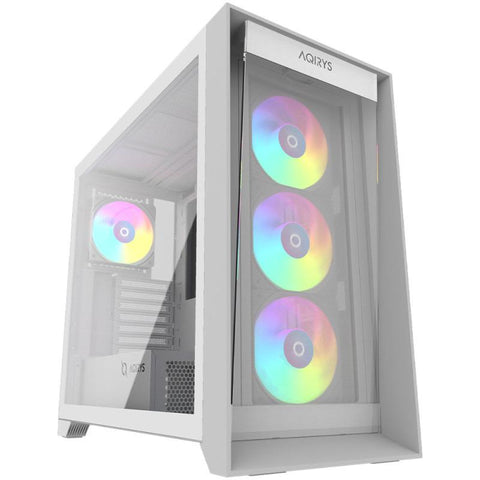 Carcasă AQIRYS XO-1 Mid Tower ARGB ALB, Tempered Glass