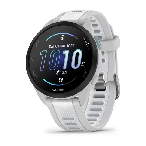 Ceas Garmin Forerunner 165, Mist Grey/Whitestone, display AMOLED