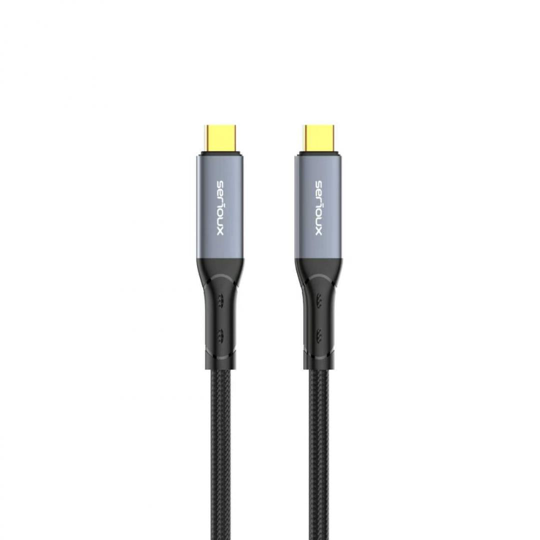 Cablu Serioux USB-C la USB-C, 240W, E-marker Chip integrat