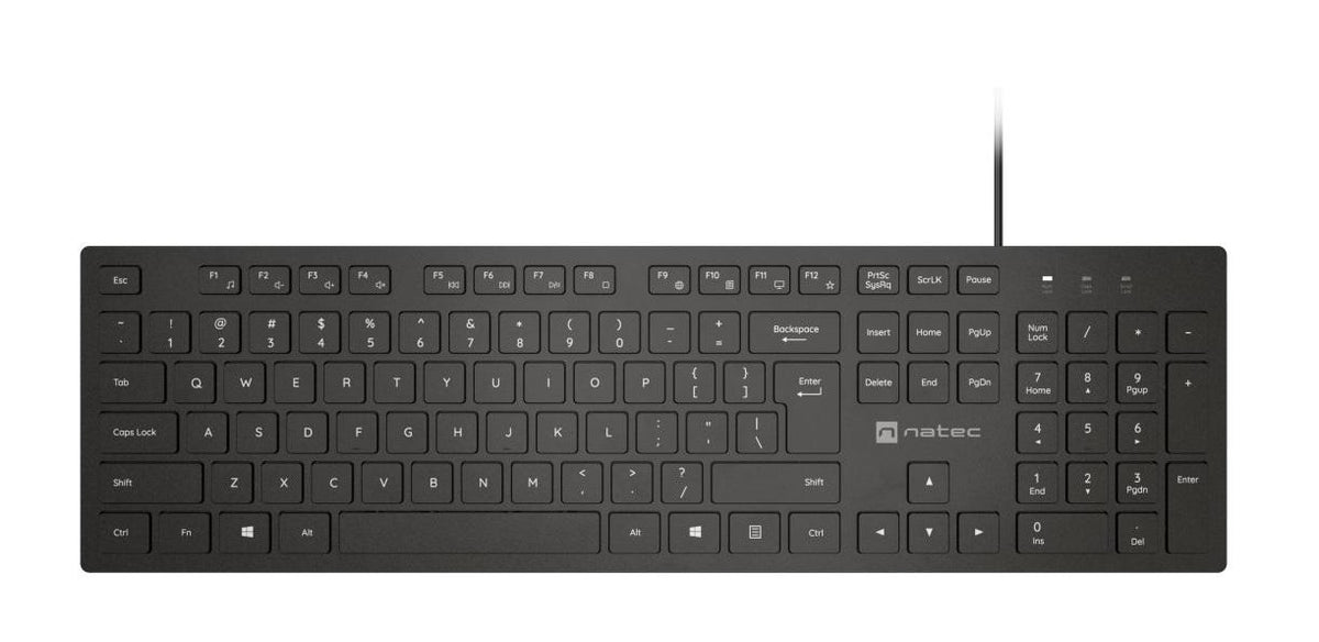 Tastatură Natec Herring Slim, membrana, lungime cablu 150cm, 105 taste