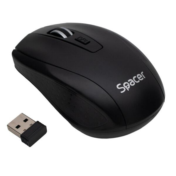 Mouse Spacer PC sau NB, wireless, 2.4GHz, optic, max.1600 dpi
