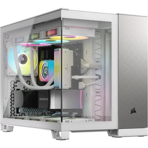 Carcasă CORSAIR 2500X Micro ATX Dual Chamber White/Satin Gray Aluminium