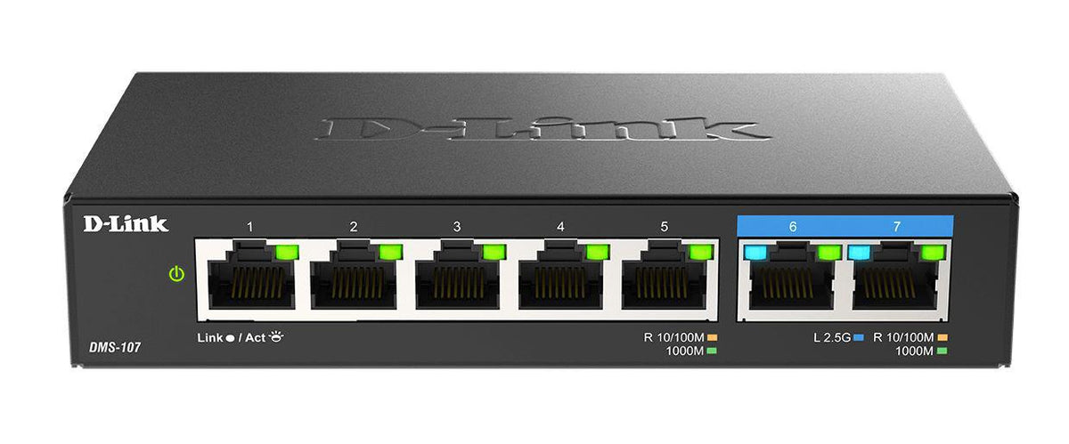 D-Link switch DMS-107, 7 porturi
