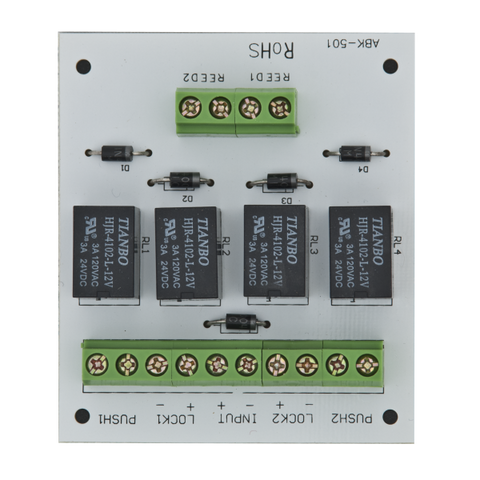 Modul electronic pentru doua usi cu incuietori tip fail-safe cu monitorizare sau buton. Other