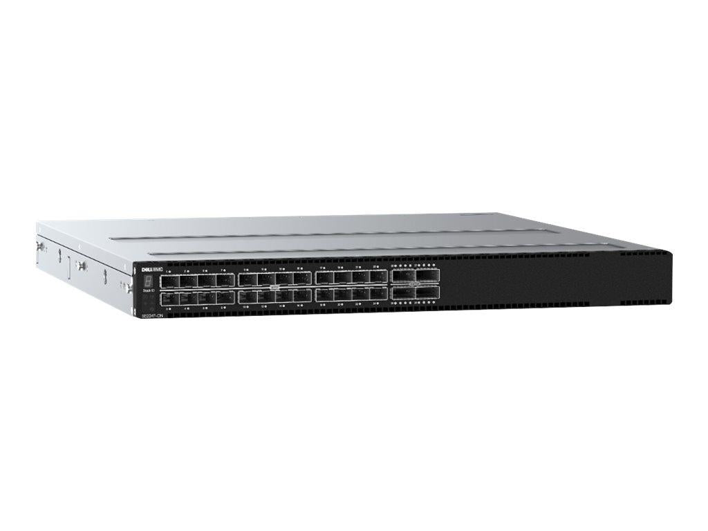Dell emc S5224F-ON switch 24X 25GBE SFP28 4X 100GBE QSFP28 ports io to psu air 2X psu OS10, 1YR