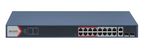 Switch 16 porturi POE Hikvision DS-3E1318P-EI(B), L2, Smart Managed