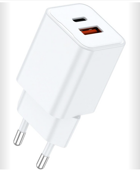 Lemontti Incarcator Retea GaN Dual Port 1x Type-C si 1x USB-A QC 3.0