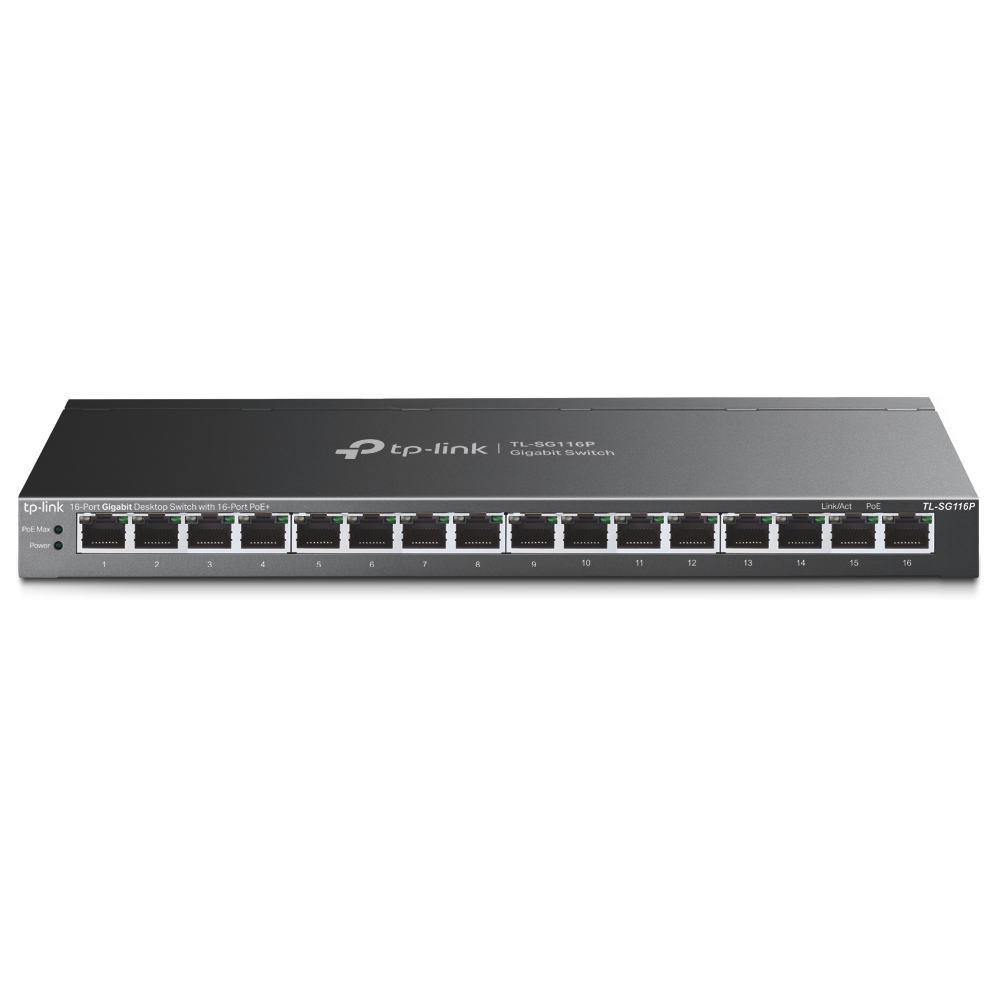 Switch TP-Link 16P-GB unmngd desktop switch POE