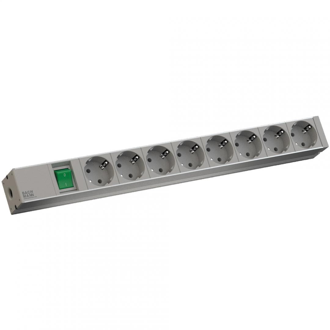 Bachmann IT PDU 8 x prize Schuko, 1x Switch,in Schuko, 1U, impamantare