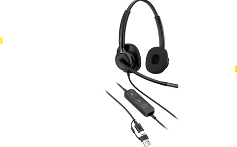 HP Poly Mission 425 Stereo USB Wired Headset Classic