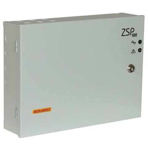 Sursă de alimentare pentru sisteme de detectie incendiu 24V/5.5A in cutie metalica Merawex (ZSP100-5.5A-07)
