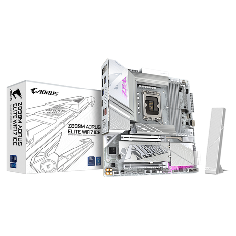 Placă de baza Gigabyte Z890M aorus elite WIFI7 ice LGA1851, 4X DDR5