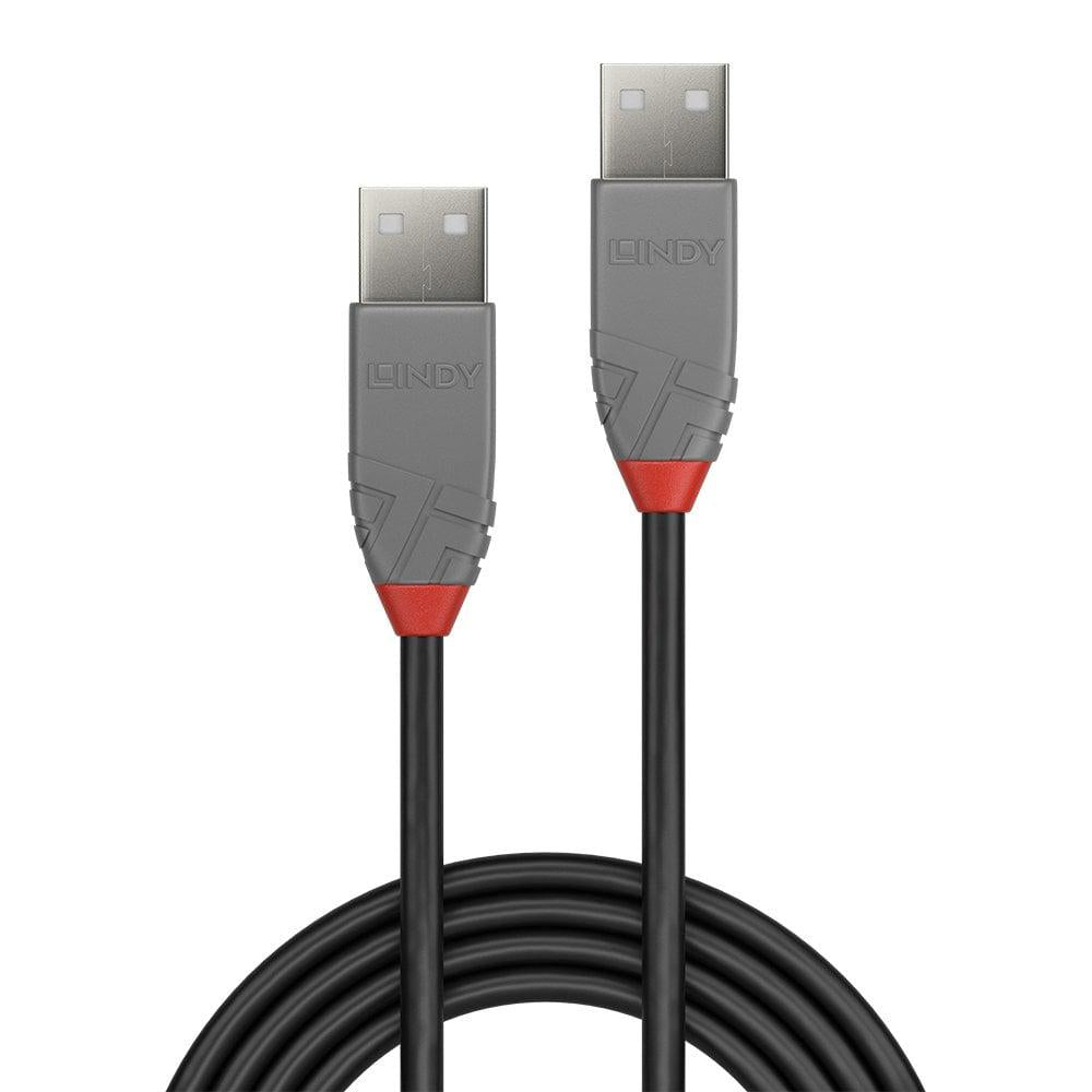 Cablu Lindy 3m USB 2.0 Type A to A, Anthra Line