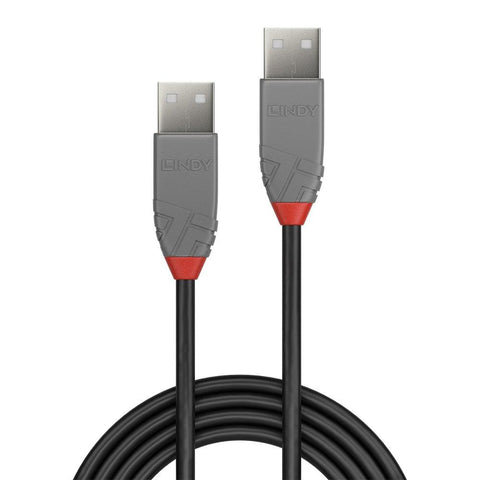 Cablu Lindy 3m USB 2.0 Type A to A, Anthra Line