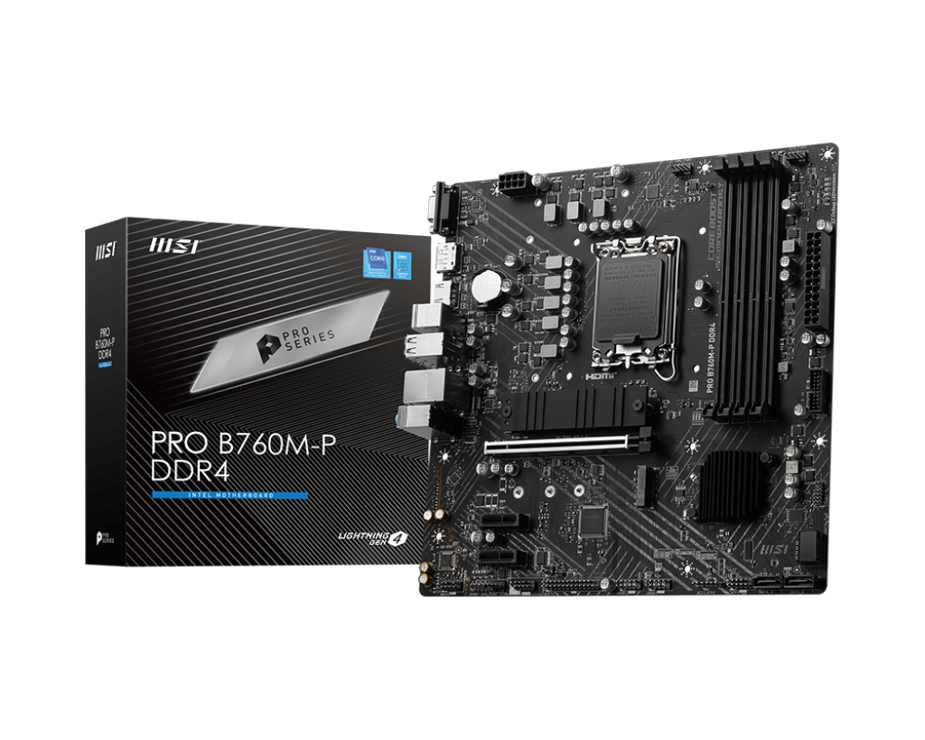 Placă de baza MSI PRO B760M-P DDR4 LGA1700 SPECIFICATIONS Model Name PRO B760M-P DDR4 CPU Support