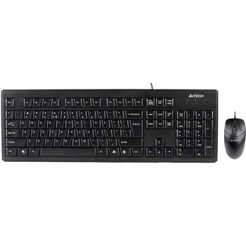Kit tastatura + mouse A4tech KRS-8372, cu fir, negru, tastatura KRS-83