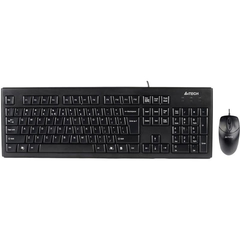 Kit tastatura + mouse A4tech KRS-8372, cu fir, negru, tastatura KRS-83
