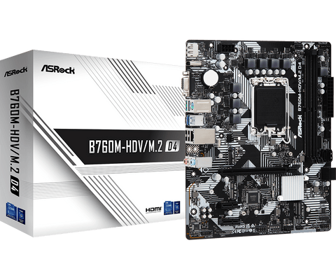 Placă de baza Asrock B760M-HDV/M.2 DDR4, 2x DDR4