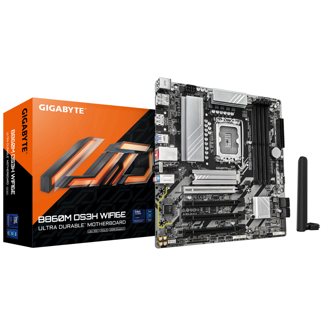 Placă de baza Gigabyte B860M DS3H WIFI6E LGA1851, 4X DDR5