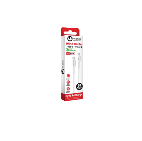 Cablu Lemontti Wind Fast Charge Type-C la Type-C, PD 65W, lungime 0.5m
