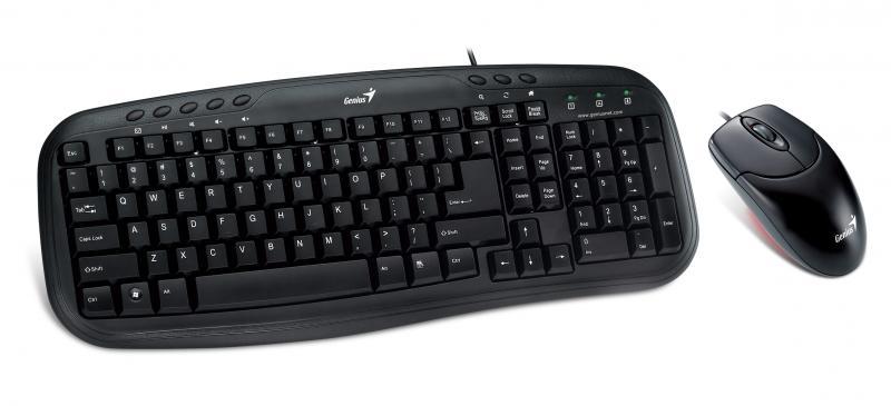 Kit Tastatura + Mouse Optic Genius KM-200 USB Black Conectivitate USB Tip Mouse si tastatura