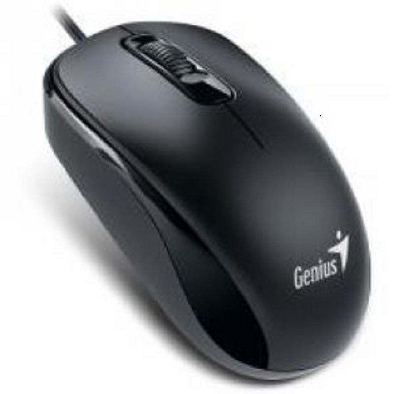 Mouse Genius cu fir, optic, DX110, 1000dpi, negru, plug and play, PS2