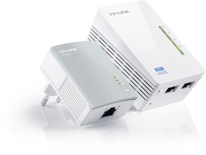 TP-Link, Adaptor PowerLine 300Mbps, Extender Wireless AV600 KIT