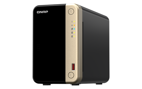 NAS QNAP 264 2-Bay, CPU Intel Celeron N5105/N5095 4-core/4-thread Processor, RAM 8 GB DDR4