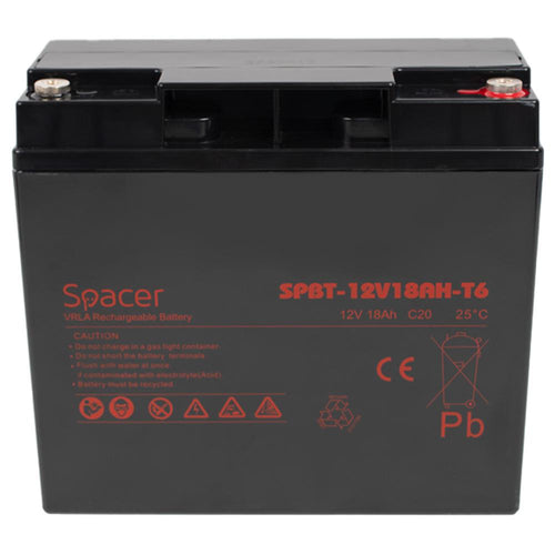 Acumulator UPS SPACER 12V/18Ah, negru