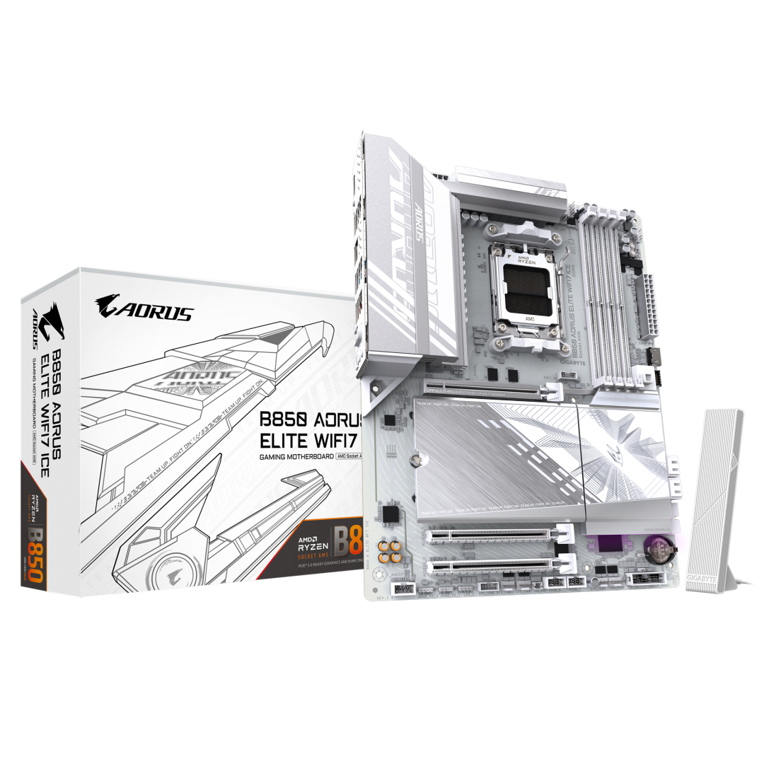 Placă de baza Gigabyte B850 aorus elite WIFI7 ice AM5, 4X DDR5