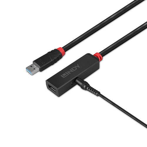 Adaptor Lindy USB 3.0 Active Extension Slim, material PVC