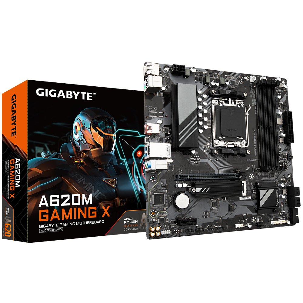 Placă de baza Gigabyte A620M GAMING X AX AM5, 4x DDR5, 1x DisplayPort