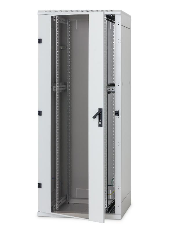 Rack de podea 19 Triton 15U 600x600mm usa fata sticla panouri laterale/spate detasabile sectiuni