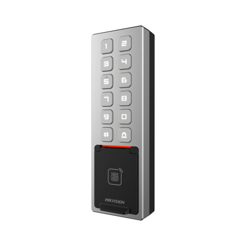 Cititor de proximitate cu tastatura Hikvision DS-K1T805MBFWX, M1 card