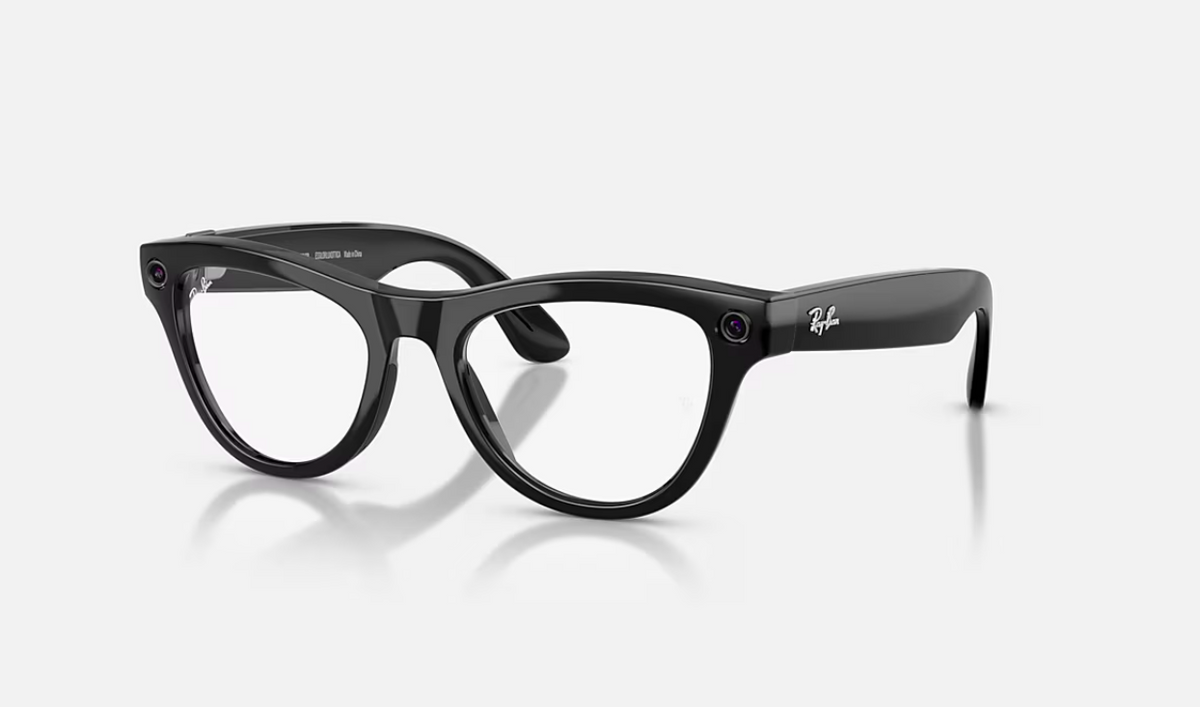 Ray-Ban Meta Skyler Gen 2 High Bridge Fit Shiny Black Clear/Graphite Green Transitions 52-20